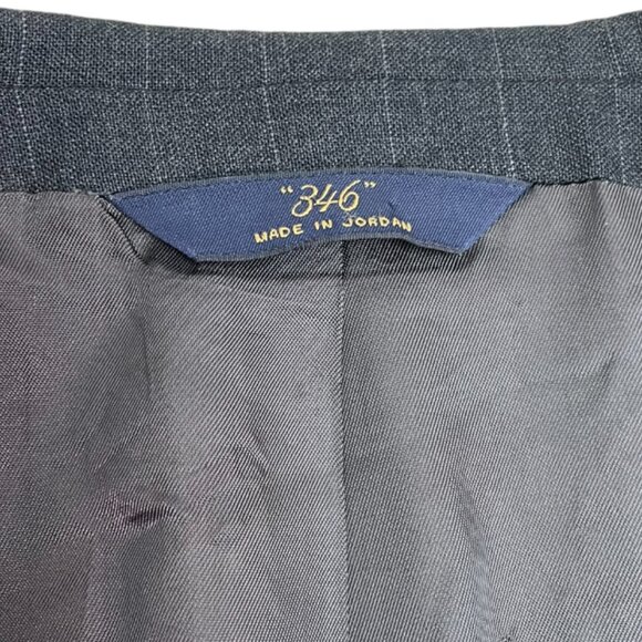 Brooks Brother's Mens Wool Blend Striped Dark Gray Blazer Size 48R - Picture 6 of 11